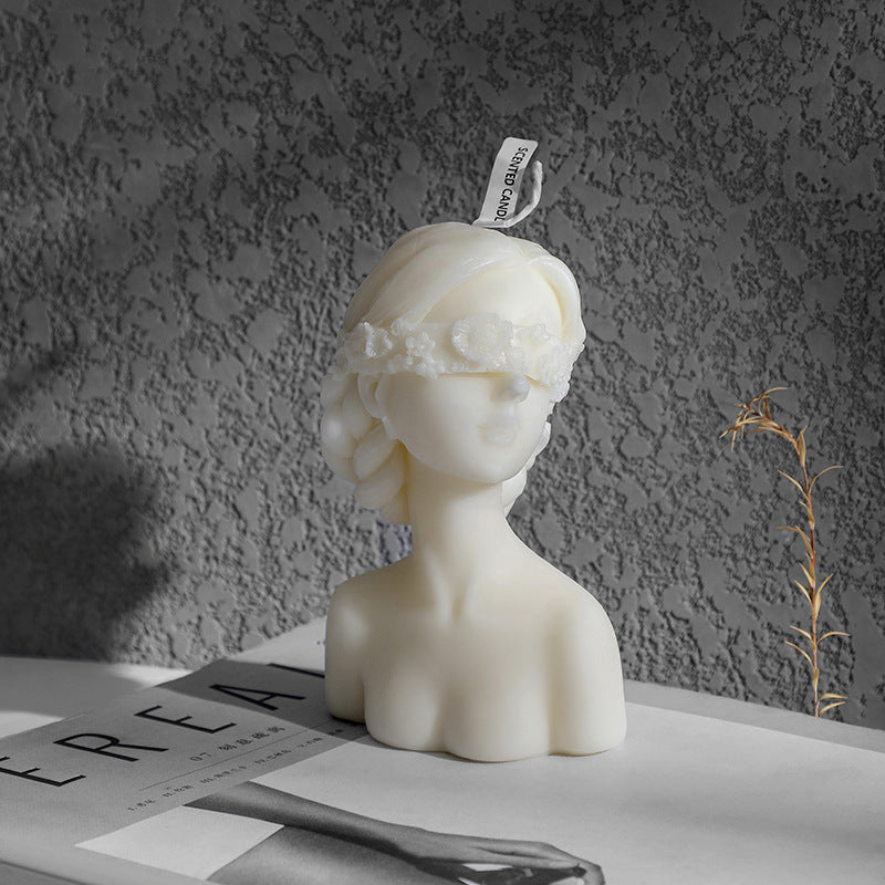 Decorative Woman Bust Candle – Stylish Home Accent