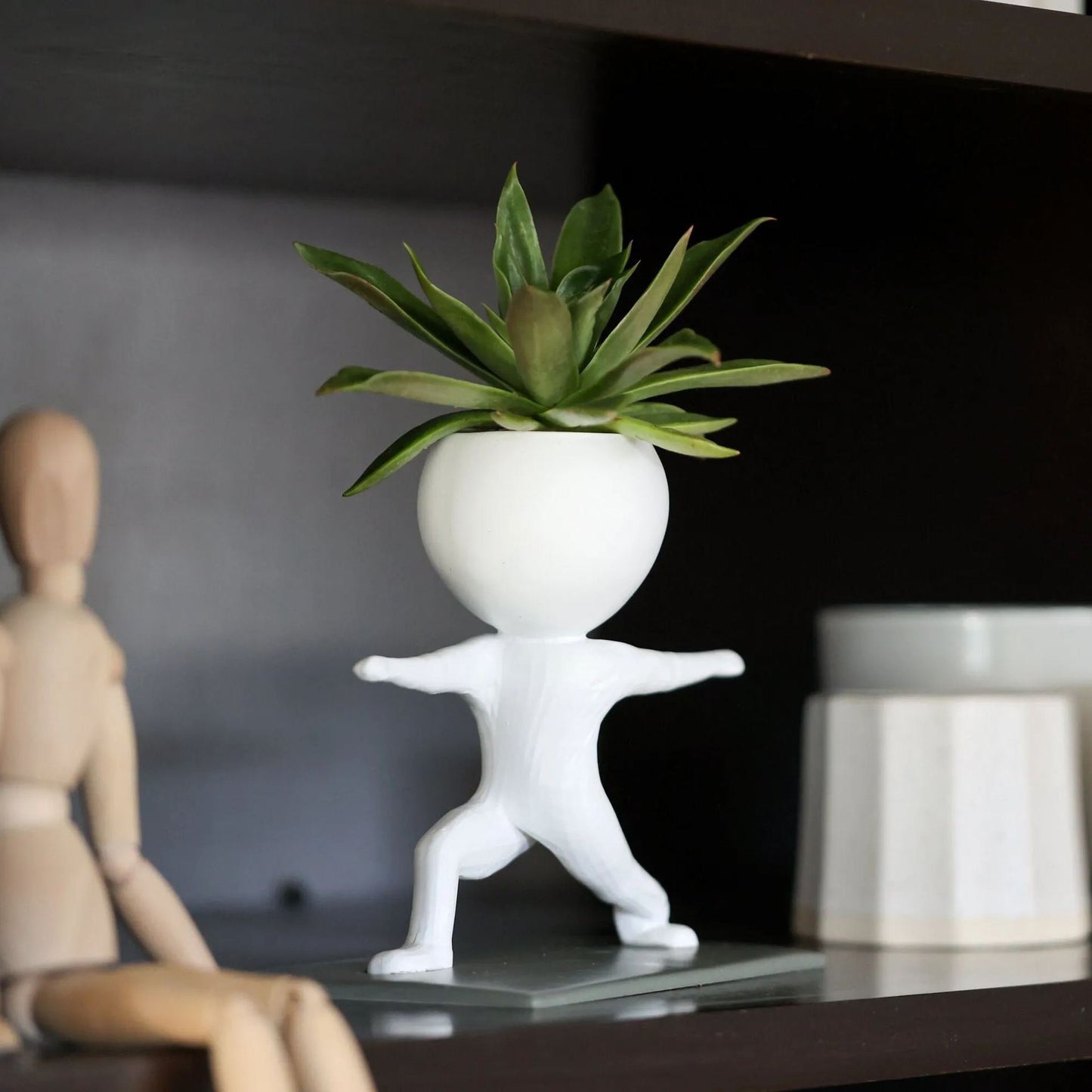Fitness Villain Resin Plant Pot
