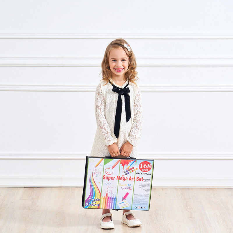 All-in-One Art Supplies Kit – Paintbrushes, Oil Pastels, and Watercolor Pens