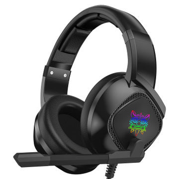 RGB Over-Ear Headphones with Noise Isolation & Adjustable Mic