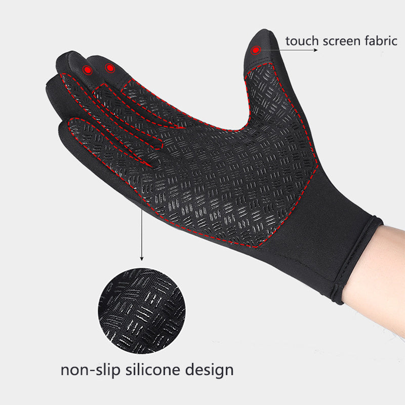 Thermal Sports Gloves – Fleece-Lined, Waterproof & Touch-Enabled