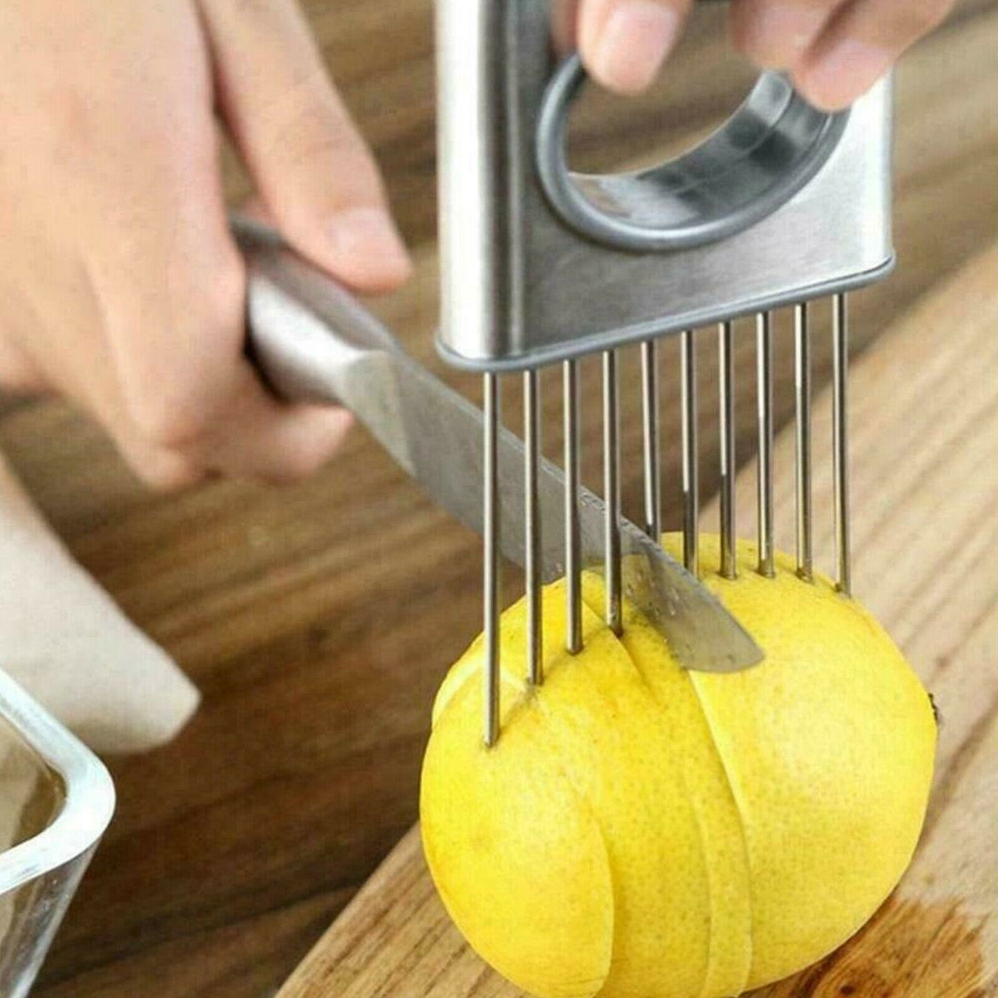 Stainless Steel Onion Holder & Meat Tenderizer – Multi-Purpose Kitchen Tool