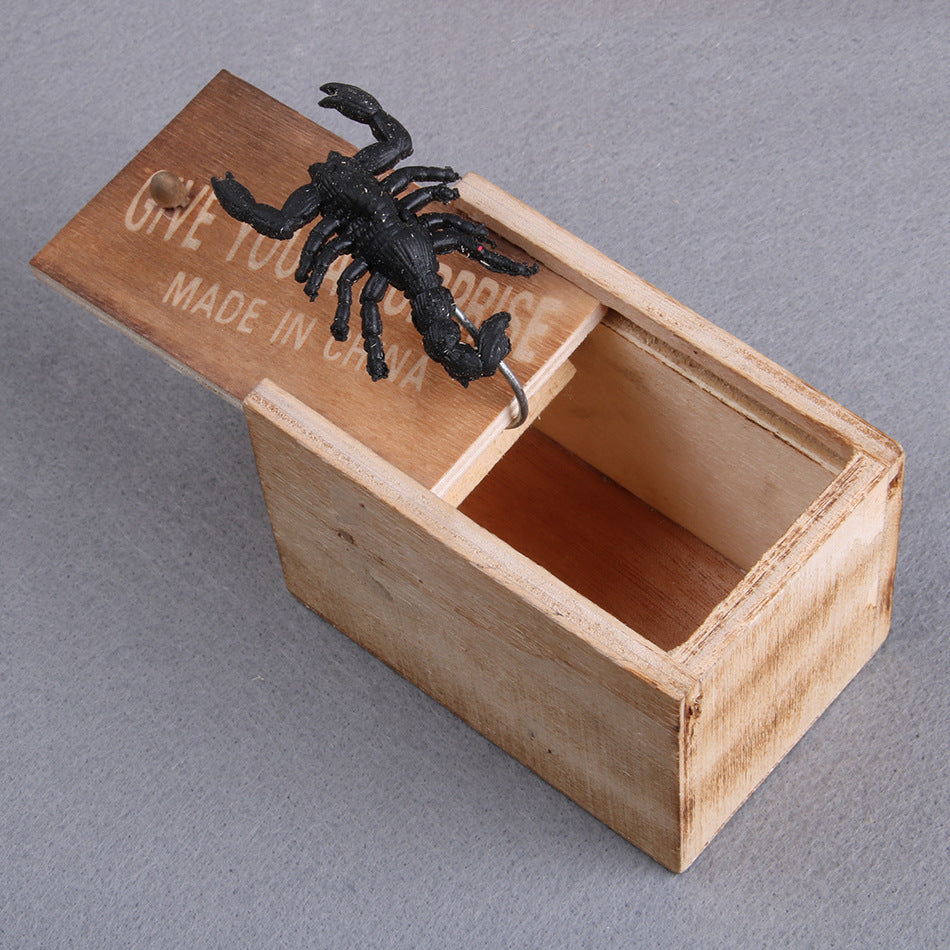 April Fools Wooden Spider Trick Box – Hilarious Gag Gift