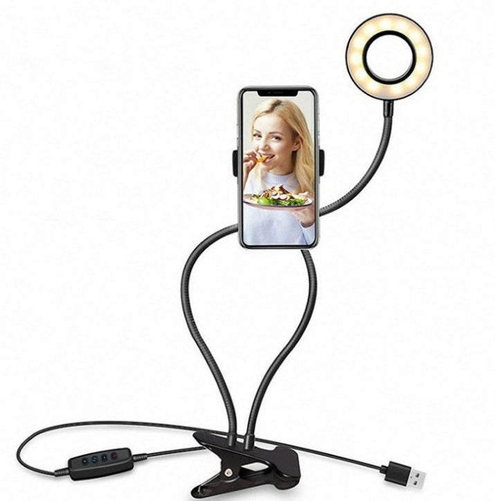Portable LED Selfie Ring Light with Adjustable Brightness