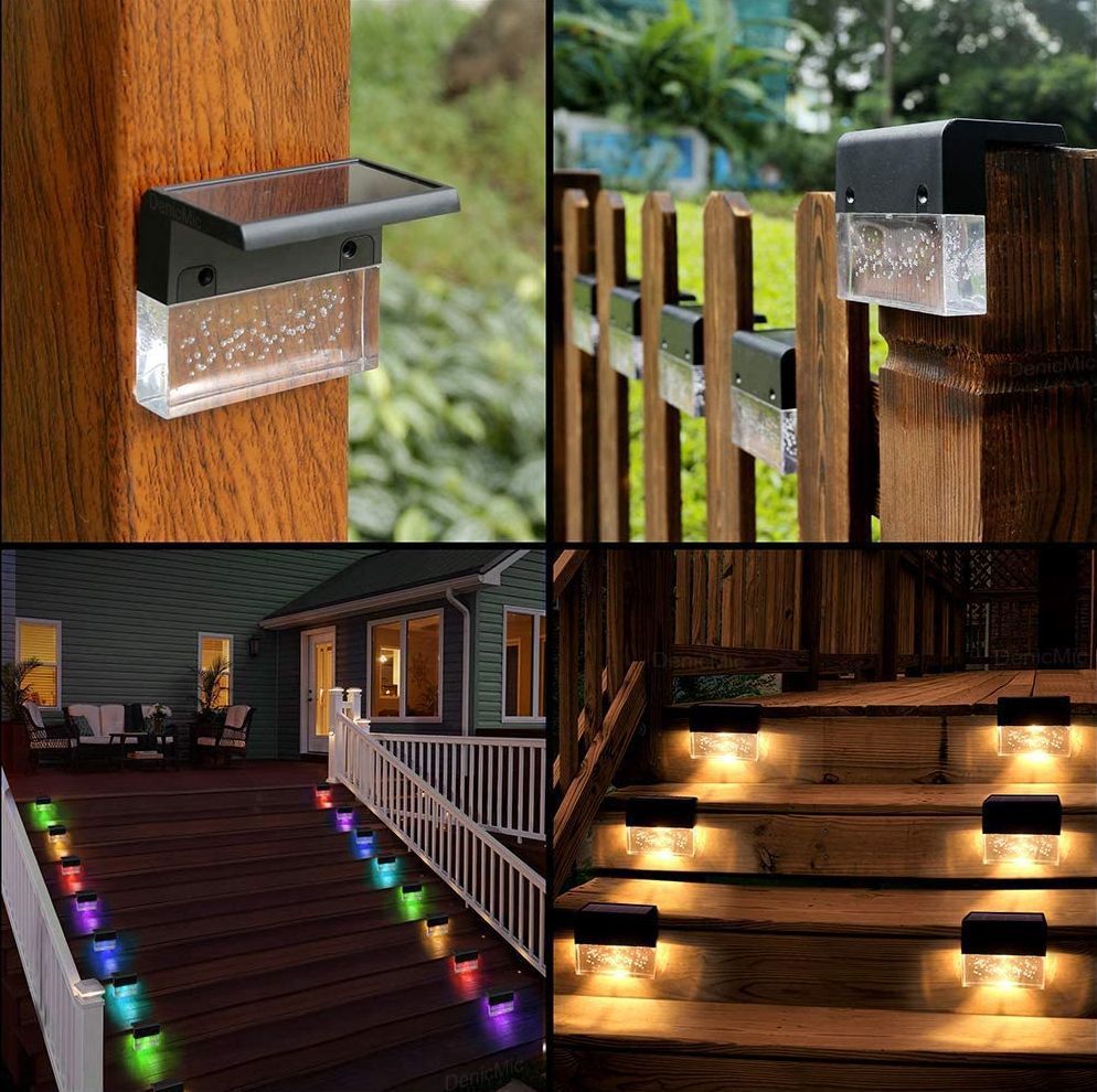 Waterproof New RGB LED Solar Fence Light