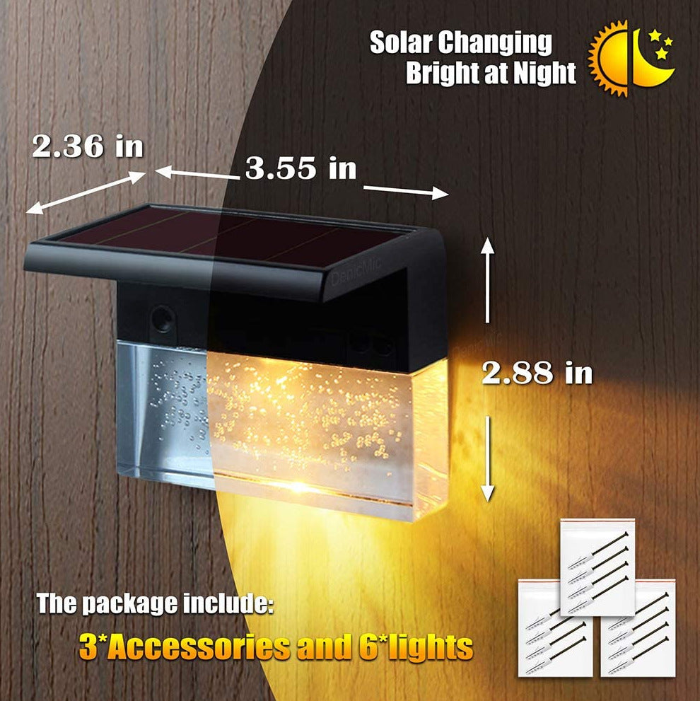Waterproof New RGB LED Solar Fence Light