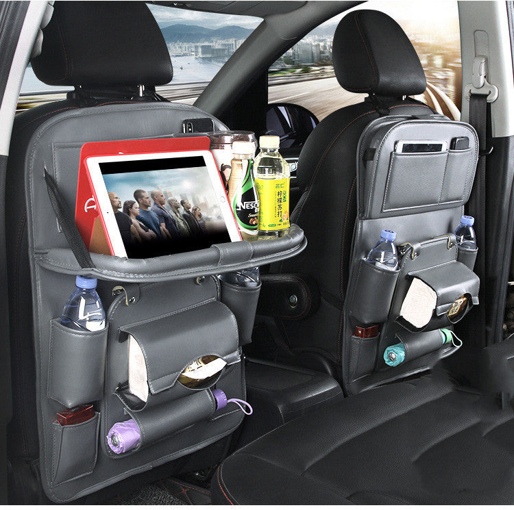 Premium PU Leather Car Seat Back Organizer