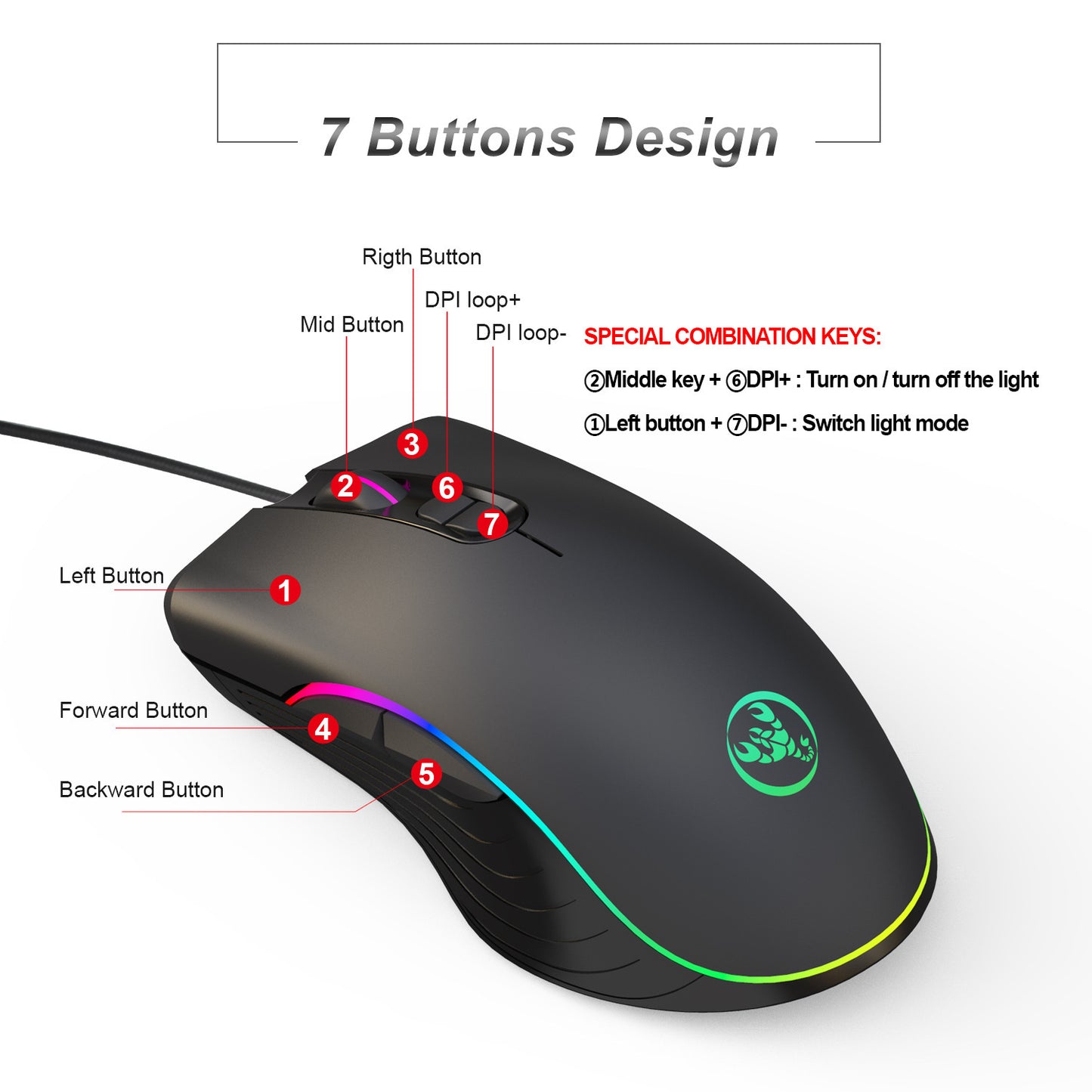 Neon Strike Wired Gaming Mouse