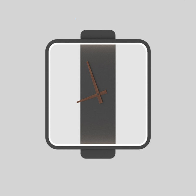 Nordic Bedroom Wall Lamp with Clock