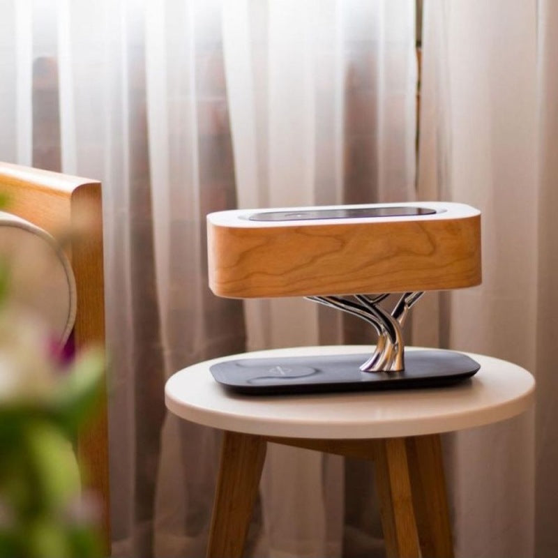 Luxury Smart Tree Lamp – Bluetooth Speaker, Wireless Charging & Dimmable Ambience
