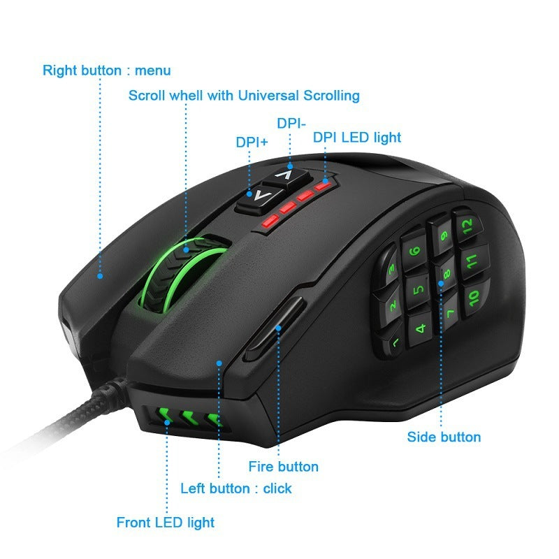 Customizable LED Gaming Mouse