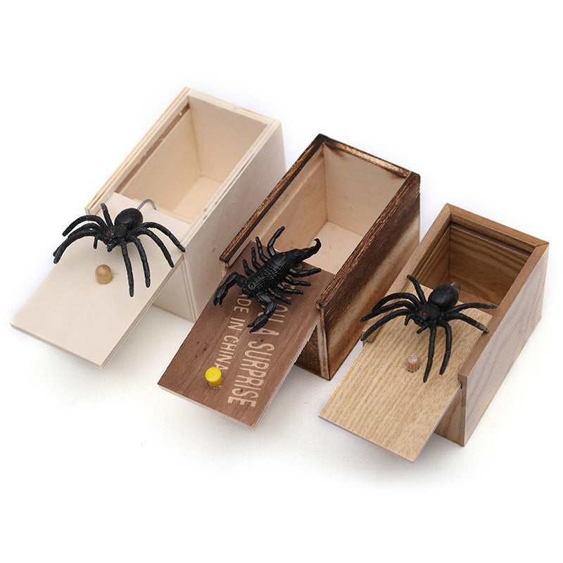 April Fools Wooden Spider Trick Box – Hilarious Gag Gift