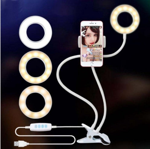 Portable LED Selfie Ring Light with Adjustable Brightness