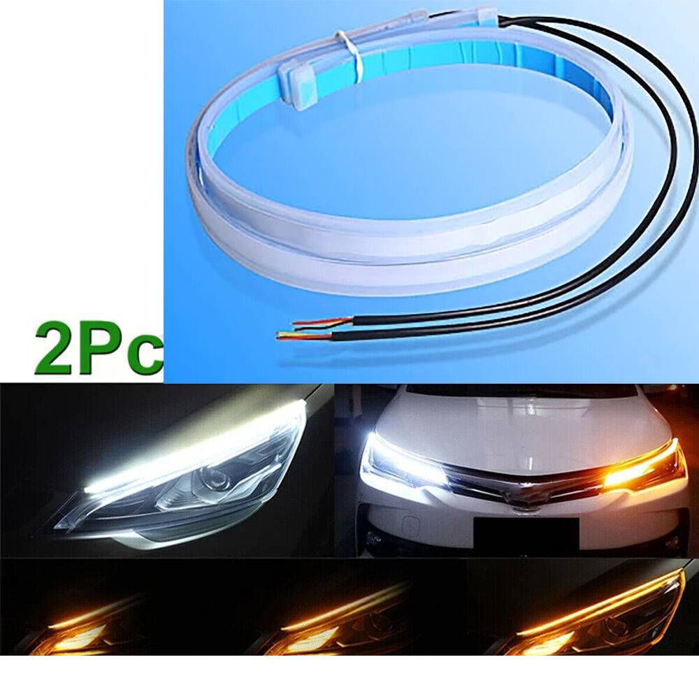 2x 60cm Dynamic LED Strip Turn Signal & Daytime Running Lights
