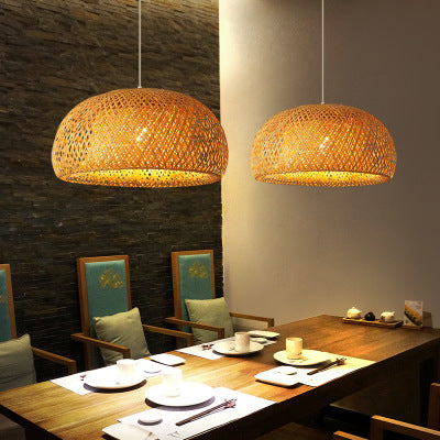 Japanese Style Bamboo Woven Chandelier