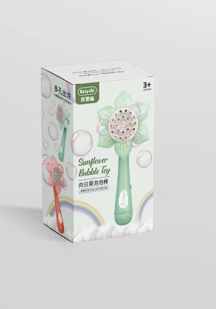 Sunflower-Shaped Electric Bubble Machine