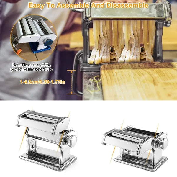Manual Pasta Roller Machine – Fettuccine & Noodle Maker
