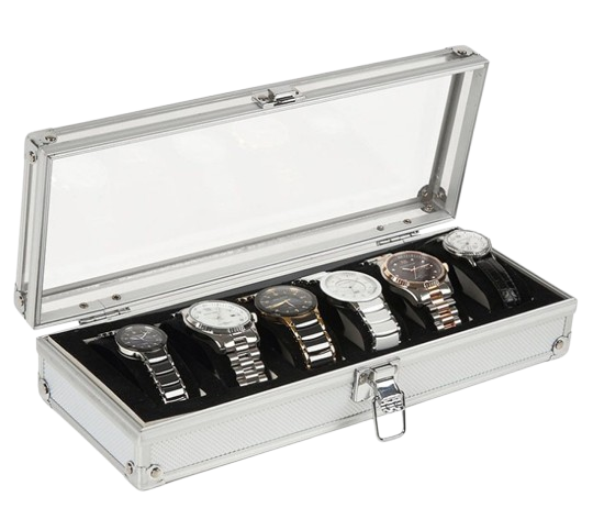 Aluminum Jewelry and Watch Organizer Boxes