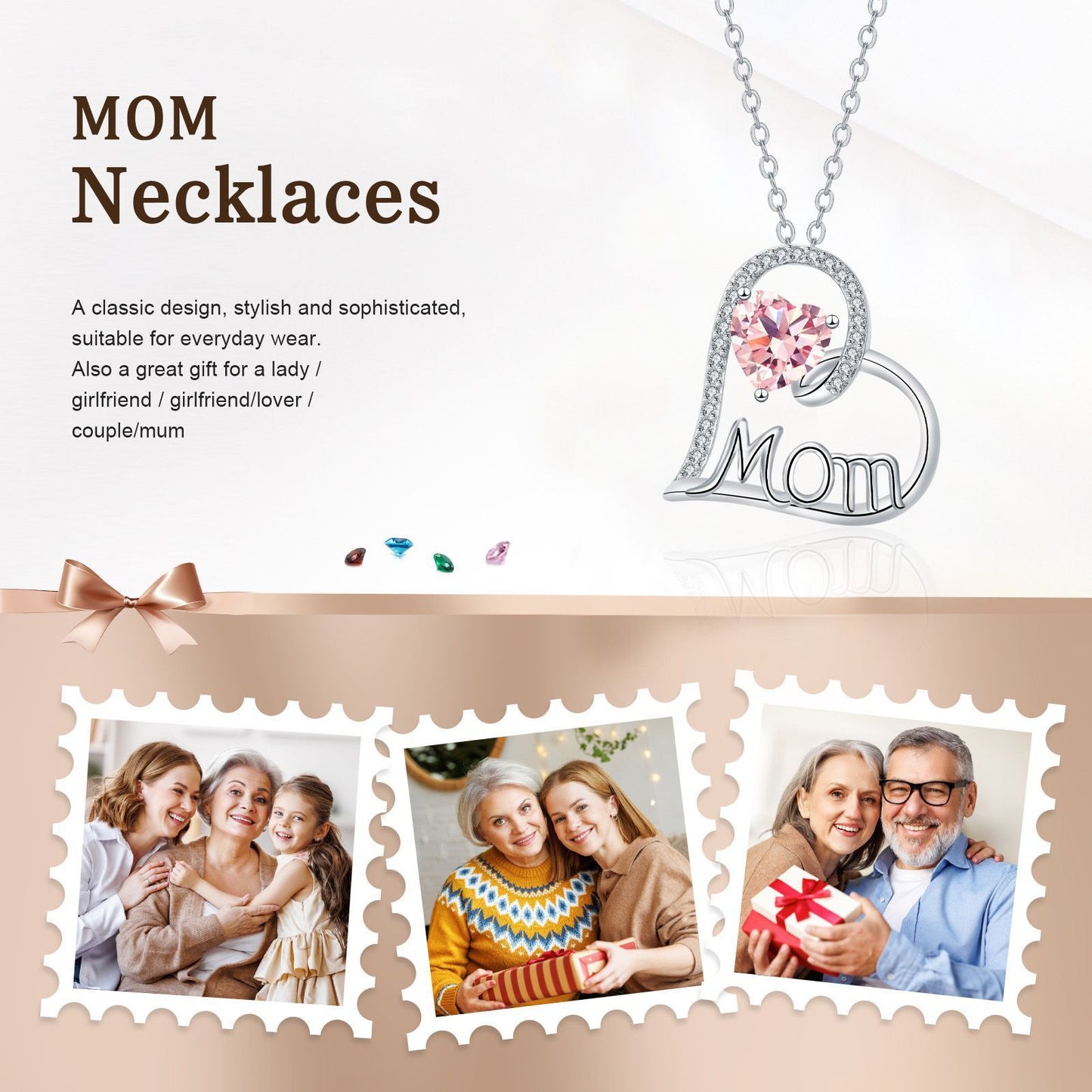 Mother’s Heart Copper Jewelry Necklace
