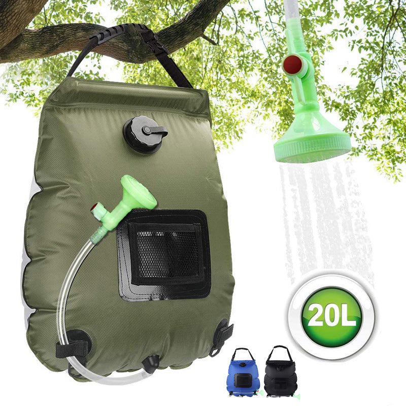 Solar-Powered Outdoor Bath Water Bag – 20L Portable Camping Shower