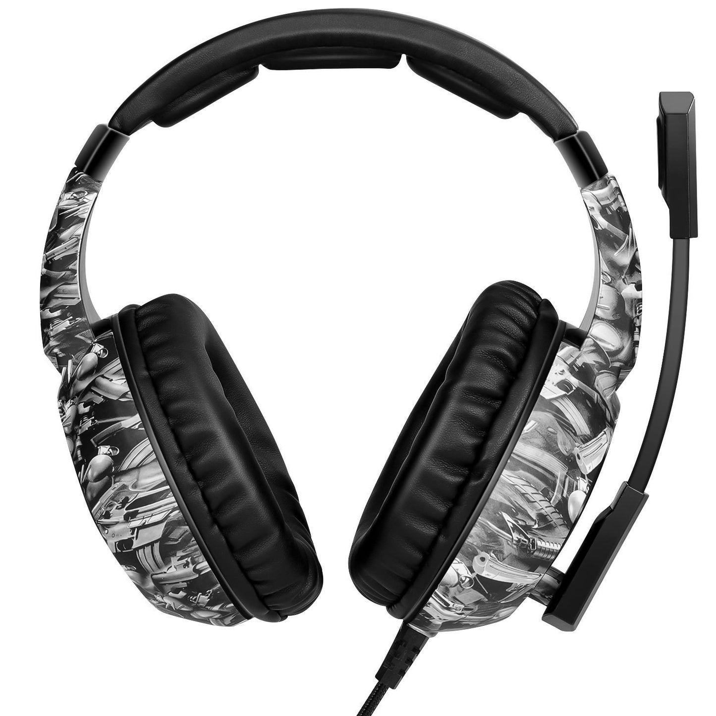 RGB Over-Ear Headphones with Noise Isolation & Adjustable Mic