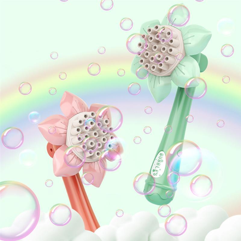 Sunflower-Shaped Electric Bubble Machine