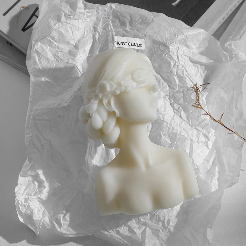 Decorative Woman Bust Candle – Stylish Home Accent
