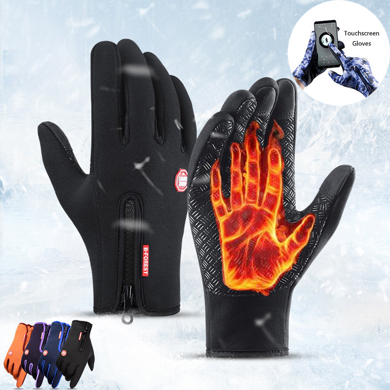 Thermal Sports Gloves – Fleece-Lined, Waterproof & Touch-Enabled