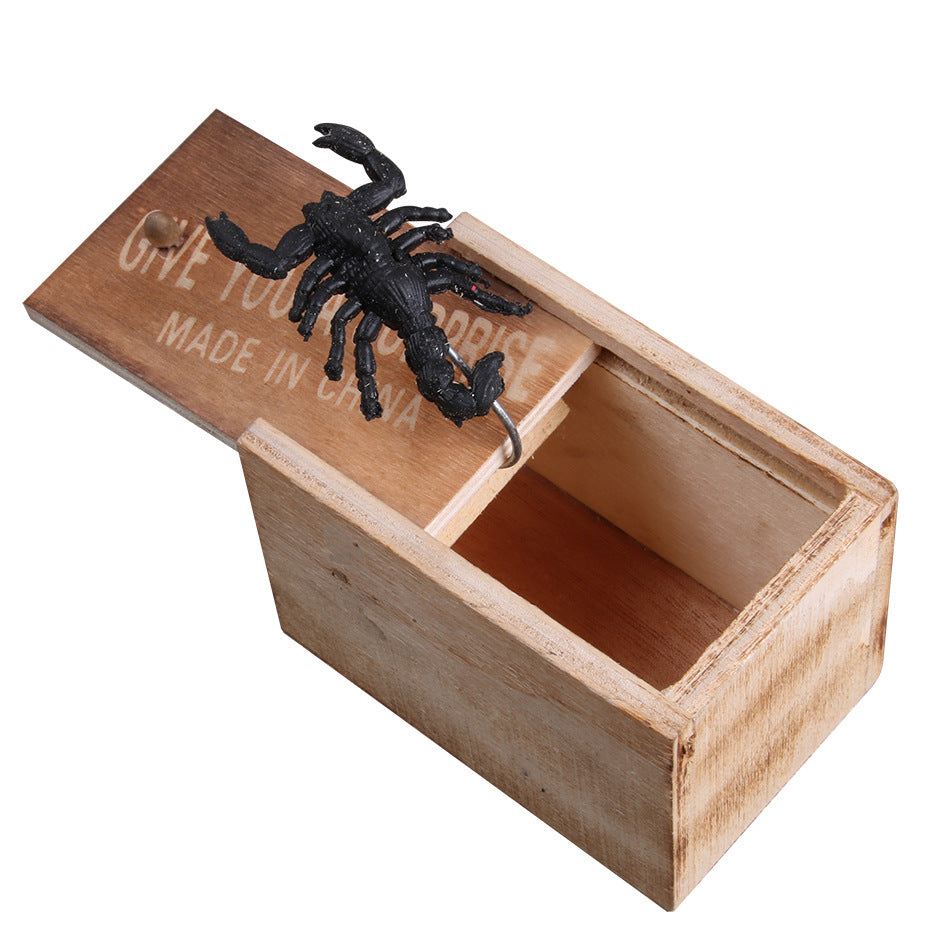 April Fools Wooden Spider Trick Box – Hilarious Gag Gift