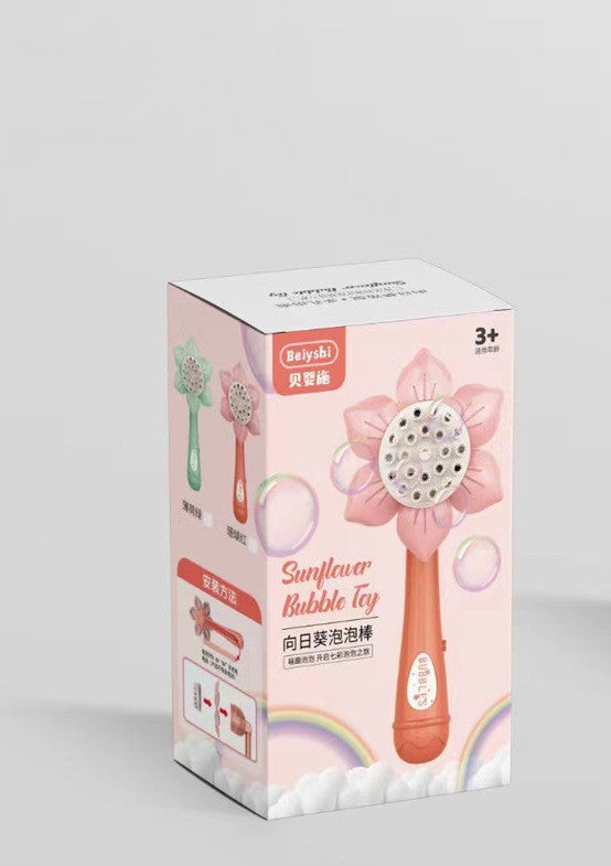 Sunflower-Shaped Electric Bubble Machine
