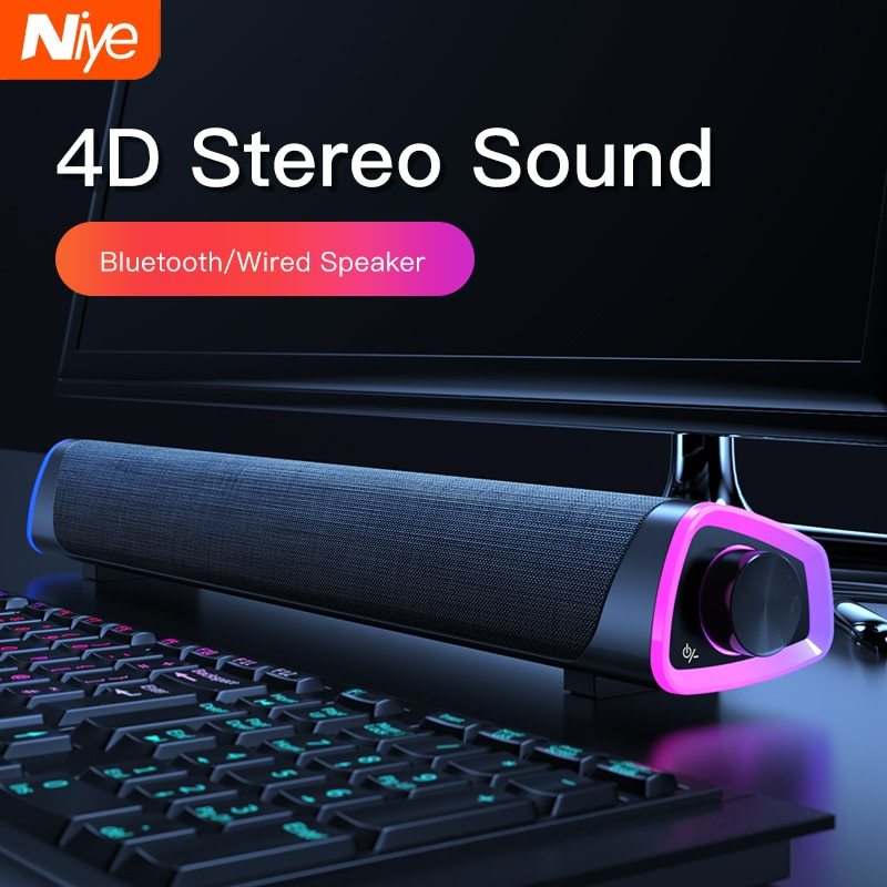 4D Stereo Sound Speaker Bar – Bluetooth & Wired
