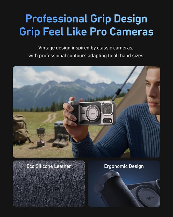 SmartGrip Pro Max – Magnetic Camera Handle & Remote