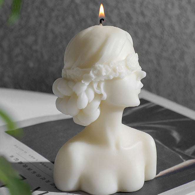 Decorative Woman Bust Candle – Stylish Home Accent