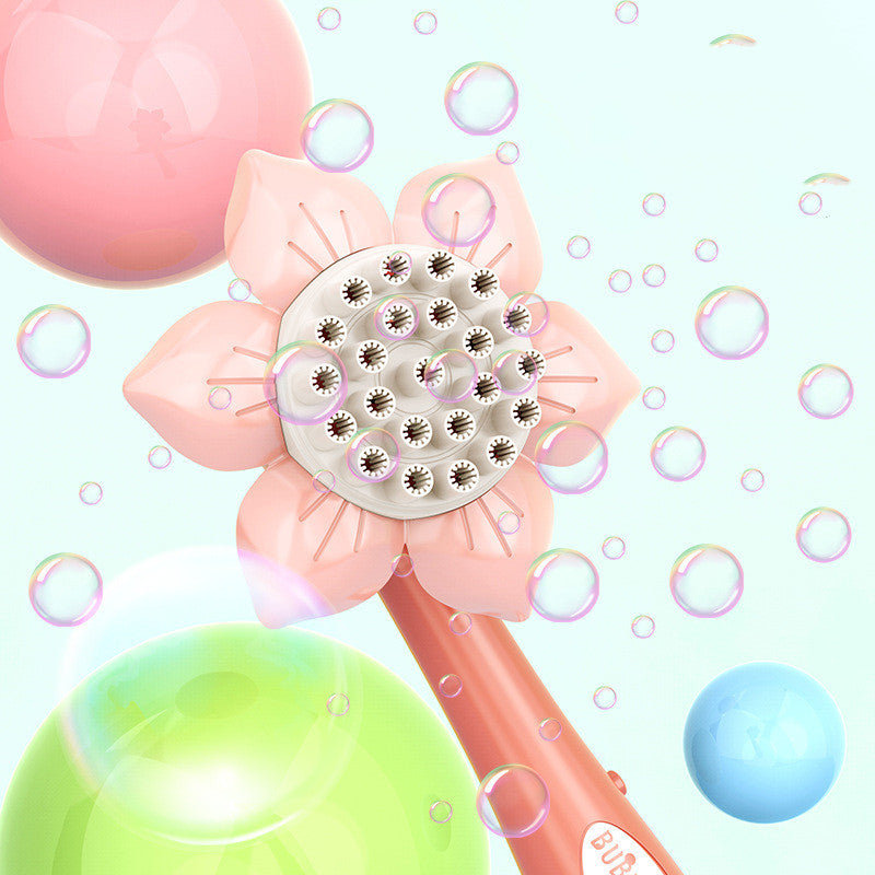 Sunflower-Shaped Electric Bubble Machine