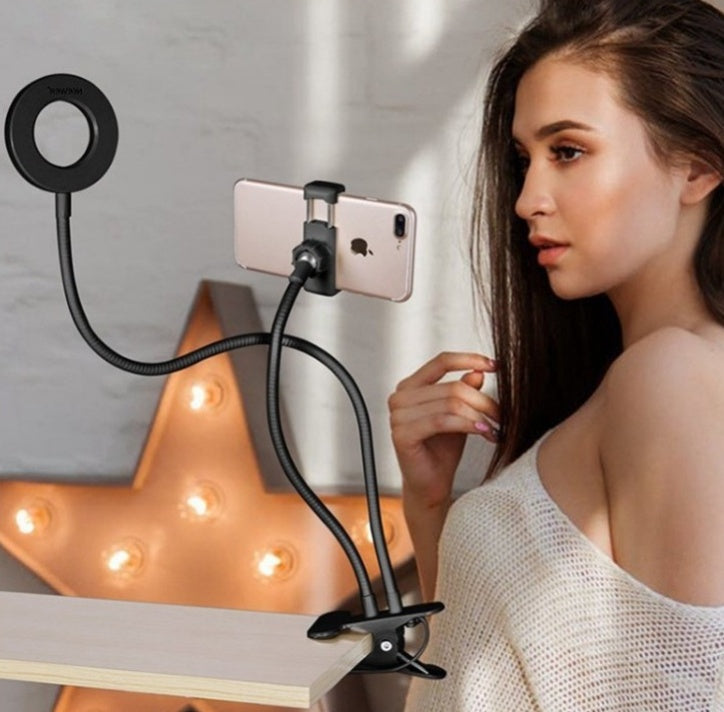 Portable LED Selfie Ring Light with Adjustable Brightness