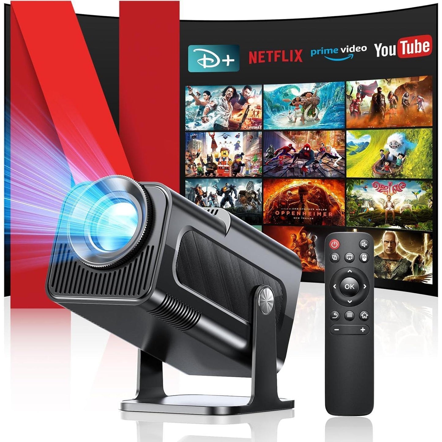Mini Projector – 4K Compatible Bluetooth/USB/HDMI