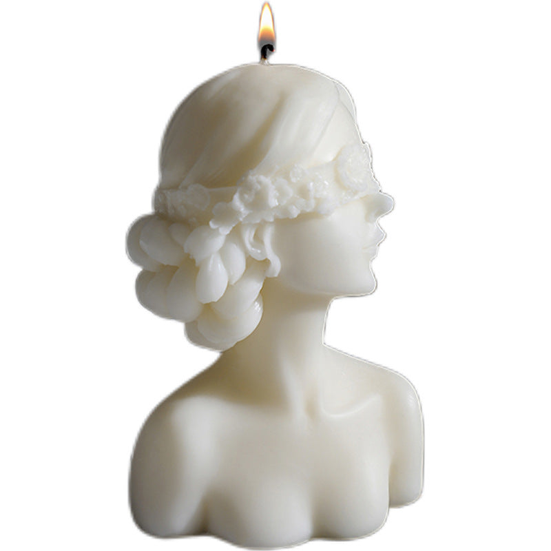 Decorative Woman Bust Candle – Stylish Home Accent