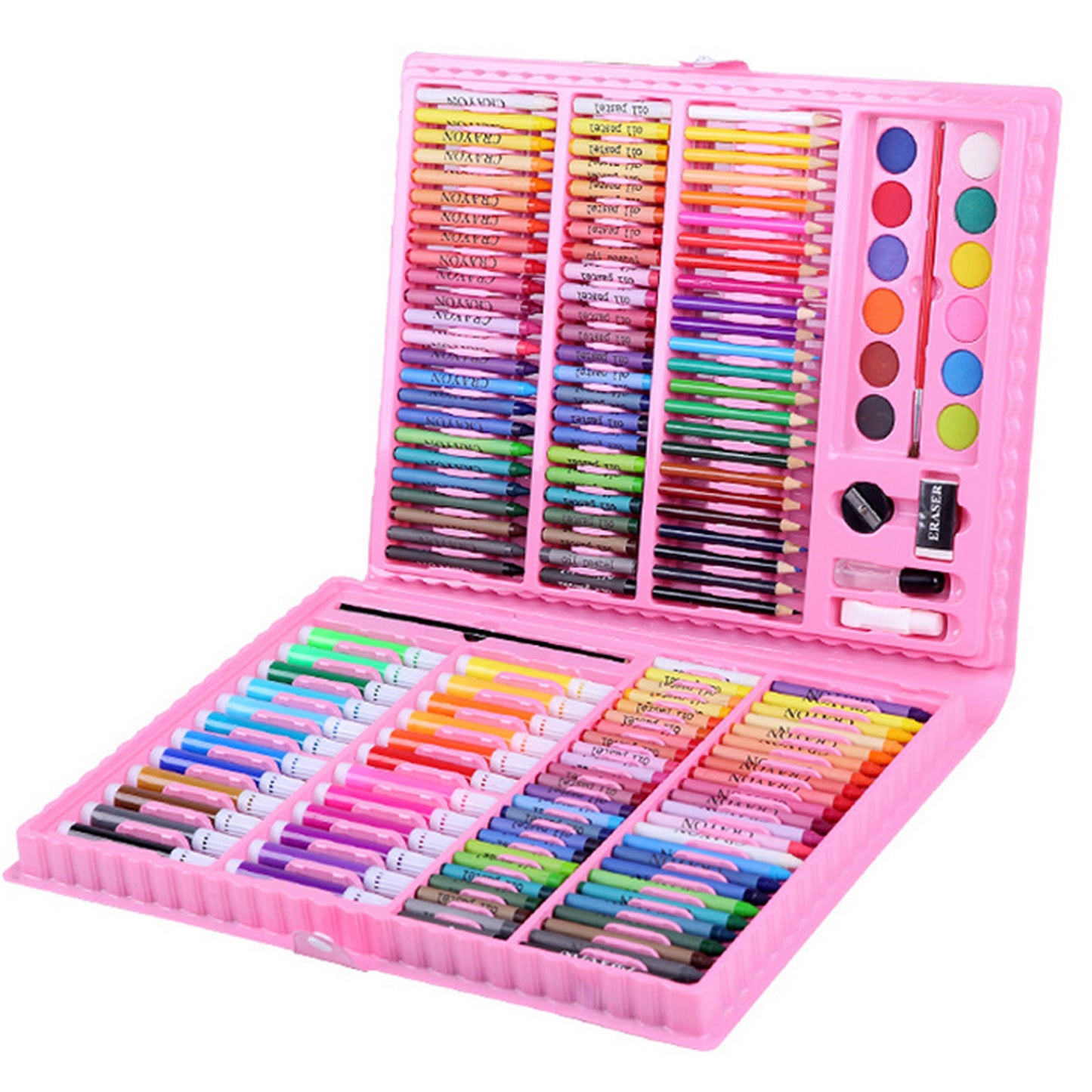 All-in-One Art Supplies Kit – Paintbrushes, Oil Pastels, and Watercolor Pens