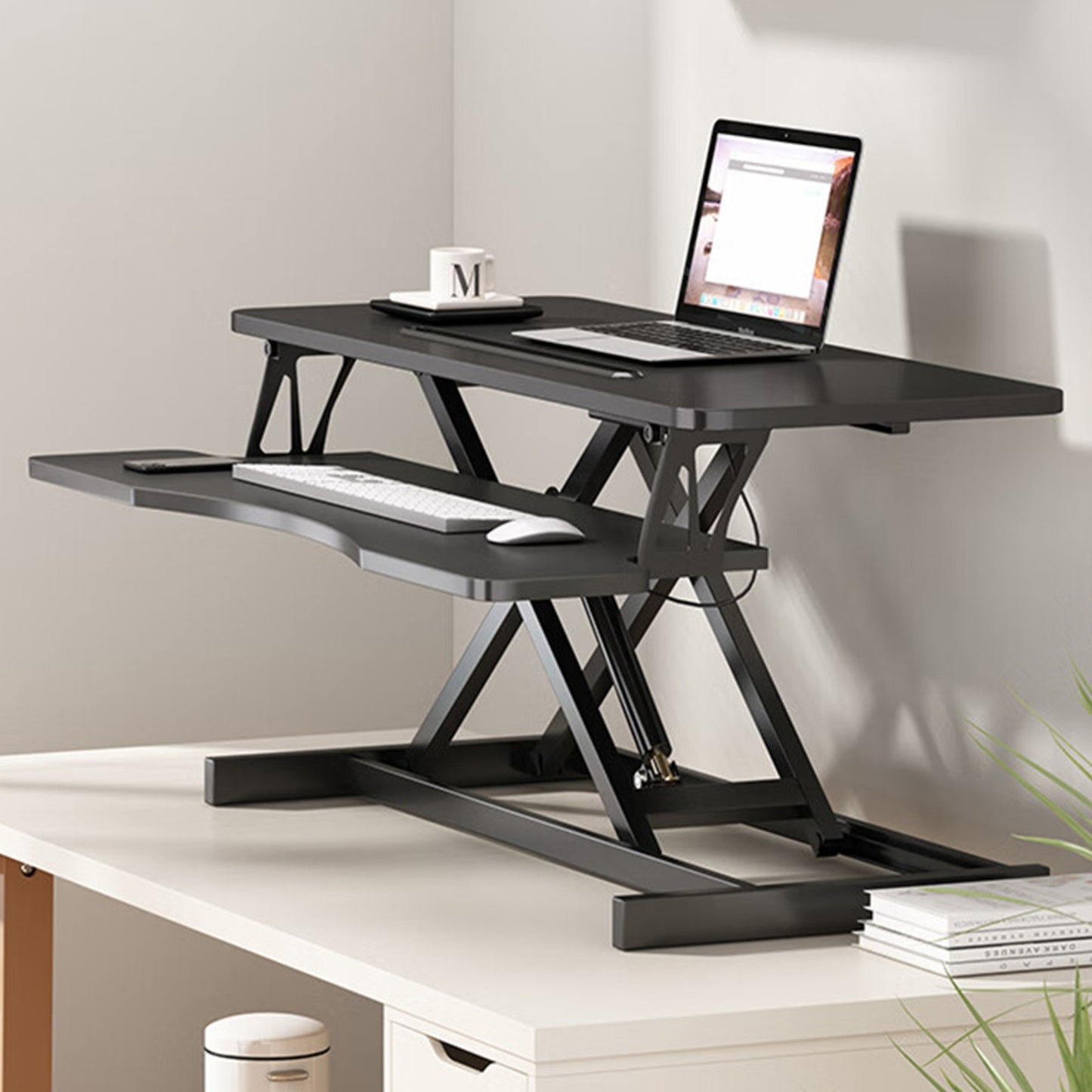 32-Inch Height Adjustable Desk Converter – Sit-to-Stand Workstation