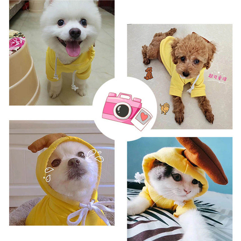 Cozy Fruit Hoodie for Small Dogs & Cats – Winter Fleece Outfit