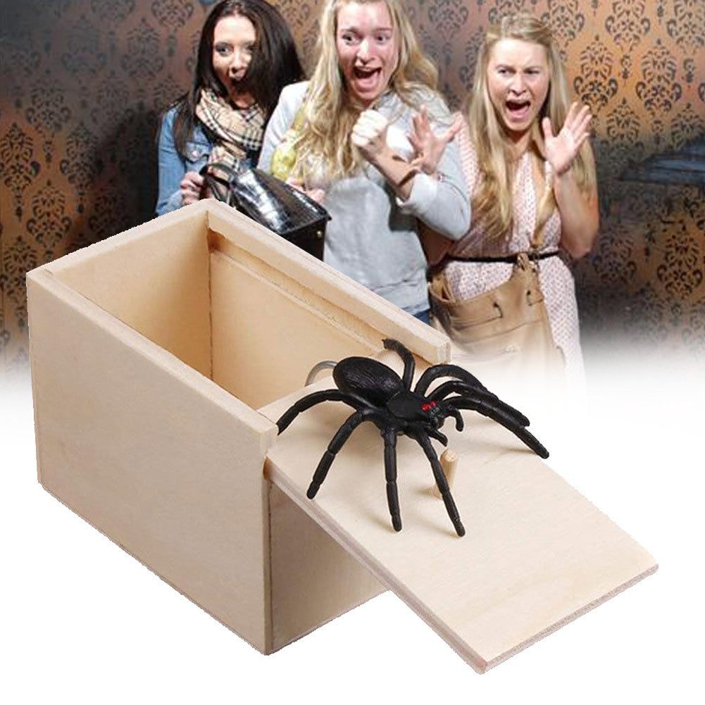 April Fools Wooden Spider Trick Box – Hilarious Gag Gift