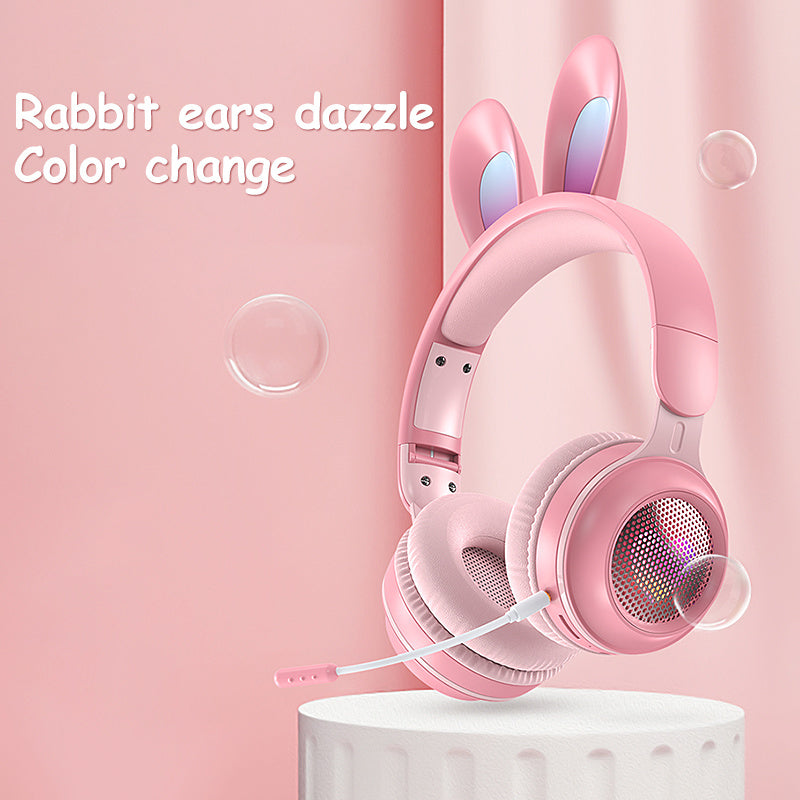 Cute & Bright Rabbit Ear Wireless Headphones