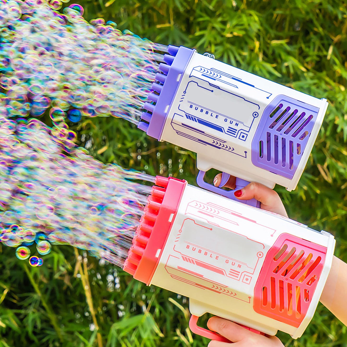 Rocket Bubble Blaster – 69-Hole Automatic Soap Bubble Machine