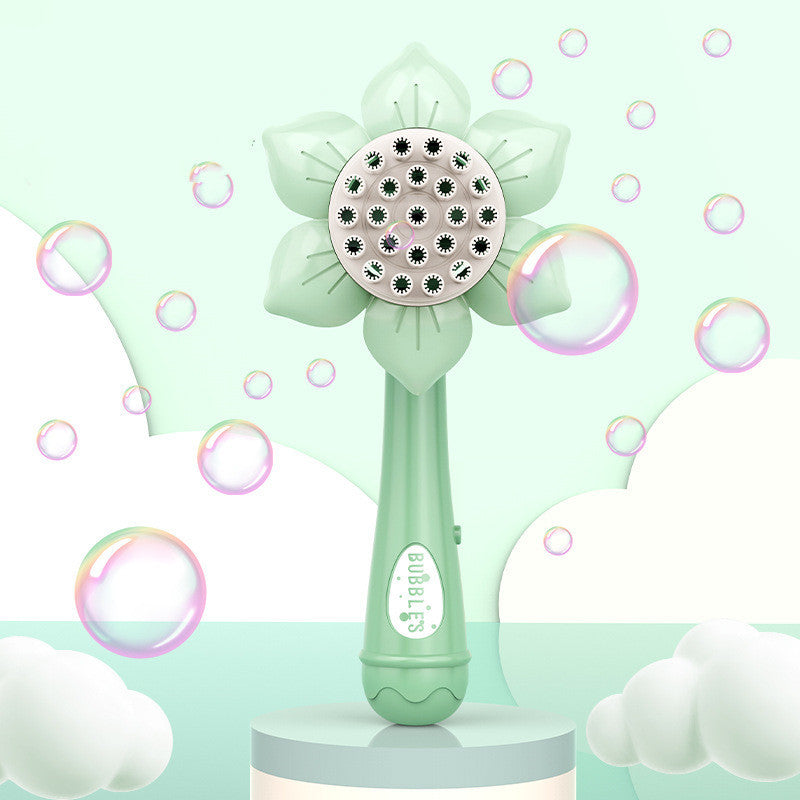 Sunflower-Shaped Electric Bubble Machine