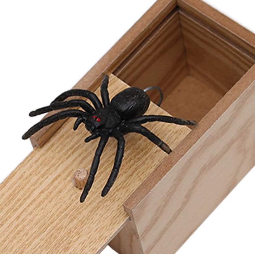 April Fools Wooden Spider Trick Box – Hilarious Gag Gift