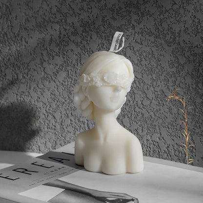 Decorative Woman Bust Candle – Stylish Home Accent