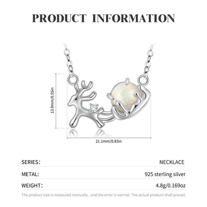 Sterling Silver Elk Necklace: Premium Gift