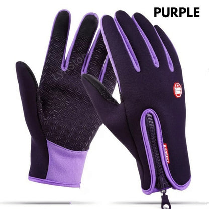 Thermal Sports Gloves – Fleece-Lined, Waterproof & Touch-Enabled