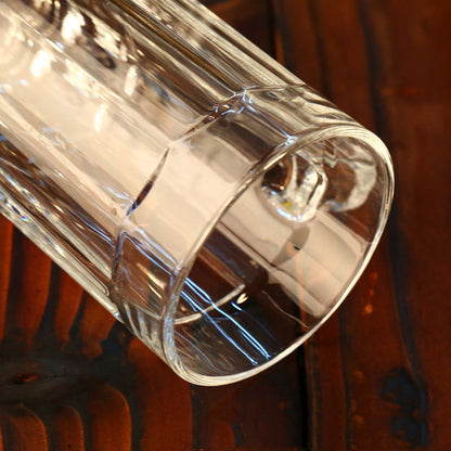 Beautifully brought a transparent glass beer mugs