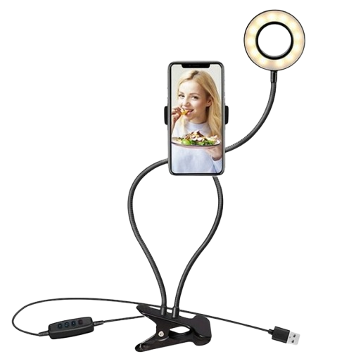 Portable LED Selfie Ring Light with Adjustable Brightness